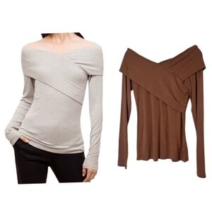 Aritzia Babaton Phil Off the Shoulders long sleeve top